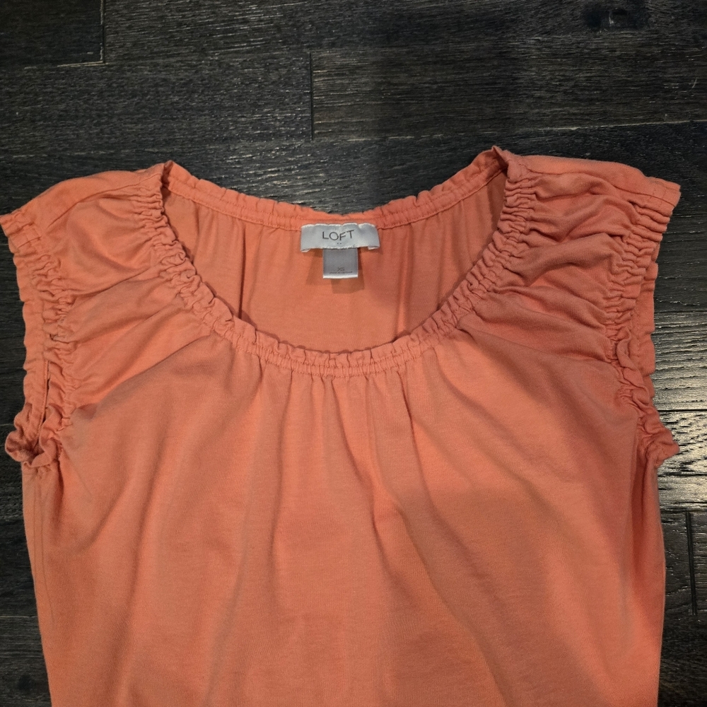 Lot of 3 Sleeveless Tops - White, Coral, Purple Spring, Floral, Beading - SZ XS - Picture 7 of 16